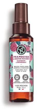 Yves Rocher - Bruma Perfumada Bain de Nature Frambuesa & Hierbabuena - 96% de ingredientes de origen natural - 100ml