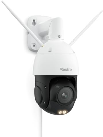Reolink 4K Camara Vigilancia WiFi Exterior, Zoom Óptico 5X, Pan 360°&Tilt 90°, Seguimiento Automático, Cámara de Seguridad con Visión Nocturna, Audio Bidireccional y Detección Inteligente, RLC-823S1W