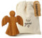 Holz Schutzengel Schulanfang Glücksbringer Prüfung schutzengel Geschenk Kommunion Geschenke für Mädchen Junge, Engel Kleine Geschenke mit Geschenkbeutel Gute Besserung Geschenke Taufe. (Holz)
