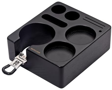 Normcore Stazione di pressatura per espresso, stazione di manomissione caffè in legno adatta da 51 a 54 mm accessori per macchine da caffè espresso, distributore, WDT, schermo a disco, supporto per