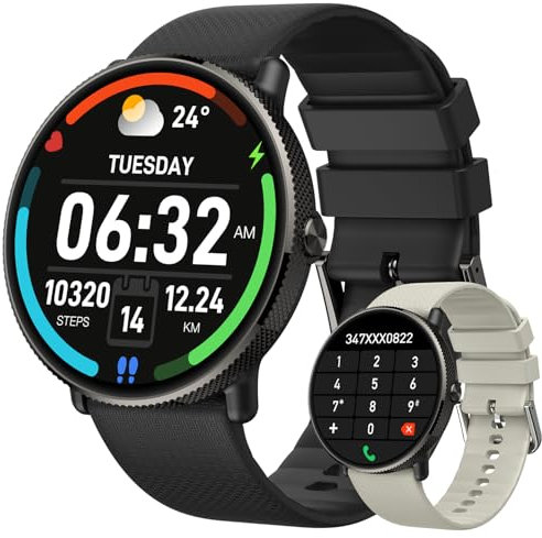 Reloj Inteligente Mujer Hombre Smartwatch: Impermeable Digital Smart Watch con Llamadas Deportivo Pulsera Pulsómetro Monitor de Sueño Bluetooth Actividad Fitness Tracker para Android ios Negro15