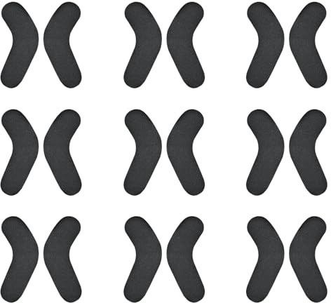 18pcs Ski & Snowboard Boots Fitting Pads, 3.54x0.98x0.12in Soft Boots Fitting Pads Ski Boots Foam Padding Self-Adhesive Foam Boots Padding Liners for Snowboarding (Black)