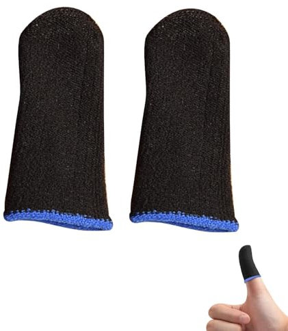 Manchons de doigts de jeu vidéo – Manchons de doigts de jeu mobile | Manchons de positionnement d'écran tactile résistants à la transpiration, manchons de doigts en fibre de carbone pour jeux mobiles