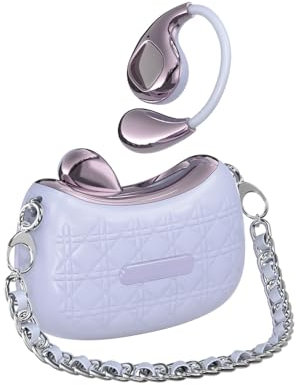 Micool Cuffie aperte Bluetooth 5.4, con batteria a lunga durata, design alla moda, auricolari sportivi per un uso confortevole tutto il giorno (viola)