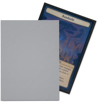 Matte Card Sleeves – 100 Pack Standard Size 66x91mm – Soft Touch, Anti-Glare Deck Protectors Compatible with Magic, MTG Commander, TCG & Collectible Card Games – Grey
