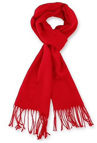 vimate Christmas-Winter Women's Fashion Scarf for Neck Soft Warm Long Scarf- Red