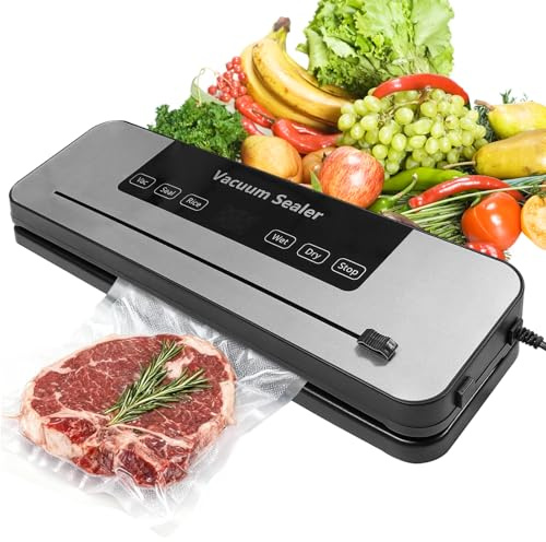 ALLILUYAA Envasadora al Vacio Domestica, Portátil 6 en 1 Embasadoras Vacio Alimentos, Maquina Envasar al Vacio para Cocinas y Comedores, Mantiene los Alimentos Frescos