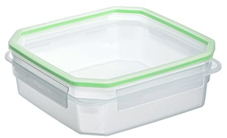 TATAY Boite Alimentaire Plastique 1,3L Clip Safe | Couvercle à Clip | Boite Conservation Alimentaire | Micro-ondes, Lave-vaisselle, Frigo, Congélateur | Sans BPA | 10,8x10,8x6,6 cm, Rouge