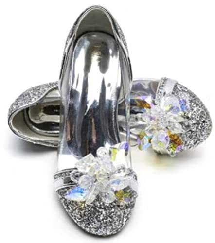 ELSA & ANNA Prinzessinnenschuhe für Mädchen – Eiskönigin Schuhe mit 3 cm Absätzen – glitzernde Kostümschuhe für Partys und Geburtstage – PNK16