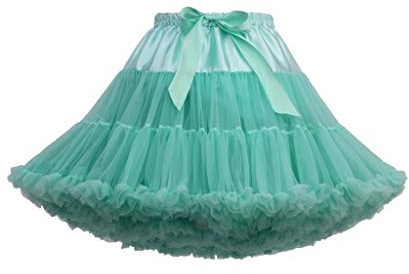FNKDOR Jupon années 50 Vintage en Tulle Rockabilly Petticoat Femmes Plissé Taille Haute Jupon de Princesse pour Mariage Petticoat(E,Taille: 56-100cm)
