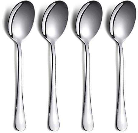 Cucchiaio da portata 4 pezzi,Kyraton Cucchiaio da portata,tra cui massicci utensili da portata in acciaio inossidabile, set di servizio imballaggio di 4 pezzi