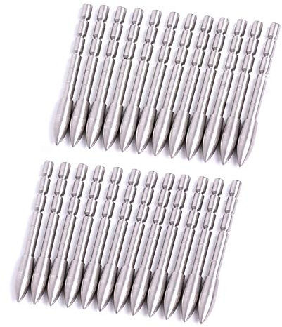 ACCMOS 24 pz 70 80 90 100 110 120 Grain Acciaio Inossidabile Bullet Punto Punta, per ID 4,2 mm Albero della Freccia, Tiro con L'Arco Caccia Frecce Accessori (120gr OD5.5mm)