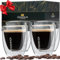 heidenfeld Original Königsglas Espresso Gläser Set (4x 80 ml) - Cappuccino Tassen - Doppelwandige Gläser aus Borosilikatglas - Teegläser Set - Hochwertige Thermogläser - Trinkgläser