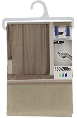 Tendance - Polyester-duschvorhang 180x200 cm in leinenoptik - mimetisme