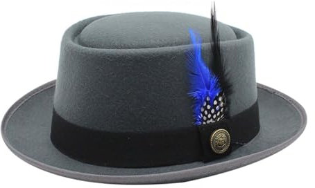 Trachtenhut Herren Schwarz Grau Braun Bayerischer Hut Mit Feder Panama Hut Herren Outfit Karneval Bayerischer Fedora Kopfbedeckung Filzhut öSterreich Hut HüTe füR Oktoberfest