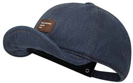 CLAPE Casquette Homme Casquette à Visière Courte Pliable Léger Protection Solaire Chapeau Cyclisme Casual Bleu