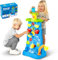 VEVOR Spieltisch, doppelseitiges Kinder-Aktivitäts-Wasserfall-Spielset mit 37-teiligem Zubehör, Aktivitätstisch für Kinder, Wassertisch für draußen, für Jungen und Mädchen ab 3 Jahren