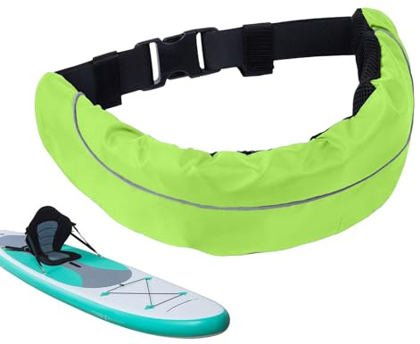 Duroecsain Cinturones de Flotación para Pádel, Pack de Cinturón Inflable y Ajustable, Accesorios de Seguridad Ajustables para Natación, Buceo, Kayak Voile Surf