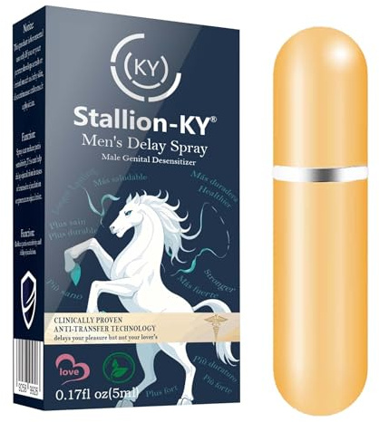 Stallion-KY Delay Spray Für Mann,verzögerungsspray mann sex,männer, libido booster for men (Gold)