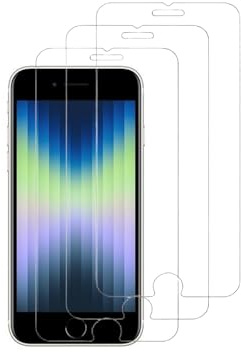 3 st Tempererat Glas Kompatibelt för iPhone SE3 2022, iPhone SE2 2020, iPhone 8, iPhone 7, iPhone 6s, iPhone 6, 4,7 tum 9H Anti-Reponskydd HD Genomskinligt Transparent