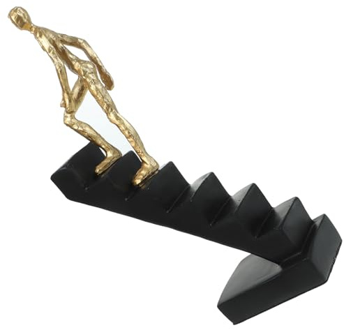 DEARMAMY Escultura Abstracta de Figura de Persona Escalera Decoración Moderna Creativa para Oficina y Hogar