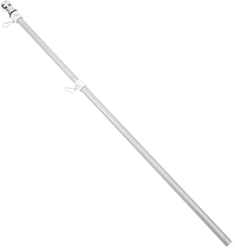 VICASKY Asta Portabandiera in Acciaio Inox 192 Cm per Esterni, Pennone Girevole Resistente alla Ruggine per Giardino, Balcone e Cortile, Supporto per Montaggio Parete e Tetto, Kit Asta