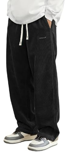 Bekväma byxor, herr, säckig joggingbyxor, Corduroy, sweatpants, motorcykelbyxor, vida ben, sportbyxor, elastisk midja, fritidsbyxor, långa med fickor, sweatbyxor, #13, L
