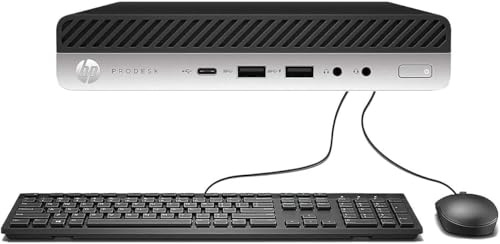 HP ProDesk 600 G4 Mini Desktop PC, Intel Core i5-8600, 8GB RAM, 256GB SSD, WiFi, Bluetooth, Teclado QWERTY US, Windows 11 Pro (Reacondicionado)