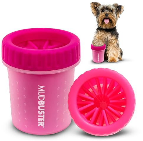Dexas MudBuster Portable Dog Paw Cleaner, Small, Pink, PW700233
