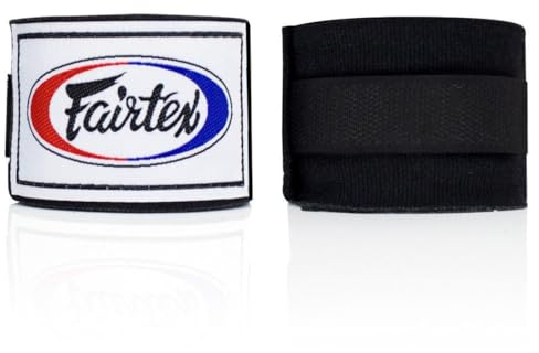 Fairtex Fasce da Boxe HW2: Comfort e Stile per Ogni Combattente! Proteggi Polsi e Nocche con Eleganza, Disponibili in Diverse Lunghezze e Colori(Nero-180)