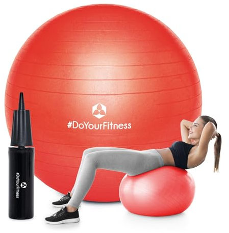 #DoYourFitness Gymnastikball inkl. Ballpumpe | Fitness Sitzball in 55cm bis 85cm | Anti-Burst | Trainingsball für Yoga, Pilates, Gym, Büro & Schwangerschaft | Fitnessball & Balance für Core-Training