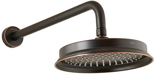 PaulGurkes Kopfbrause Regendusche Nostalgie Retro Schwarz mit Wandarm Antik