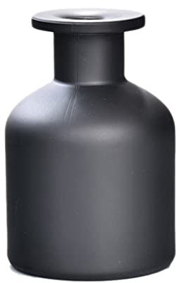 150ml/5oz Empty Glass Diffuser Bottles Jar Refillable Aromatherapy Jar Essential Oils Container Fragrance Accessories Crafts Decor for DIY Replacement Reed Diffuser (Matt Black)
