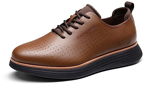 Bruno Marc Zapatos Vestir Moda Hombre Cordones | Upper Perforado, Detalle Color, Transpirable y Amortiguado, Comodidad Absoluta, Diseño Soporte