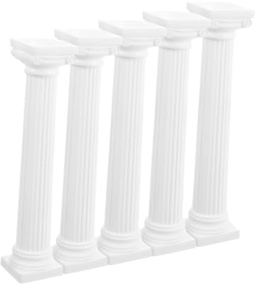 FUNOMOCYA 5Piezas Columna Romana Miniatura para Decoración de Mesa Figuras de Pilar para Bodas Accesorios Fotográficos Decoración de Arenas Centro de Mesa Elegante