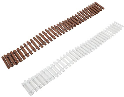 CANIGHT 2stücke Miniatur Gartenzaun Deko Zäune Für Projekte Und Flexible Gartenornamente Für Kreative Blumenarrangements Für Miniatur- Und Bastelarbeiten