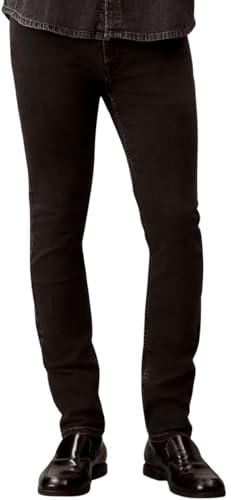 Calvin Klein Uomo Jeans Essential Black Skinny Fit, Nero (CK Essential Black), 33W/32L