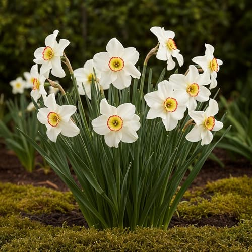 Bulbi da fiore - Narciso 'Recurvus' - Bianco - 10 pezzi - Bulbo 12/14-15-30cm - Ø5cm - Pianta da giardino - Multideal