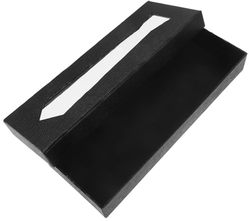DOITOOL Scatola Porta Cravatte Uomo Elegante Nero Effetto Serpente Organizer da Viaggio per Custodia e Conservazione Cravatte Uomo Raffinata per Regalo e Armadio