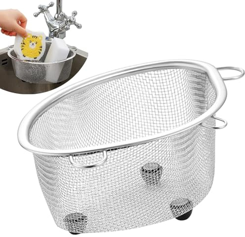 Diskbänk Avloppssilkorg - Rostfritt Stål 21,2x17,6x8,7 Cm Nätdurkslag, Anti-lukt smatfångare, Löstagbart Avloppsfilter, Tvättkorg För Flera Användningsområden | Frukt Grönsaksavfallsfilter För