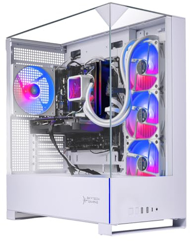 Skytech Gaming Archangel 5 Gaming PC, AMD Ryzen 7 7700X 4.5GHz, NVIDIA RTX 5070 12GB, 1TB Gen4 NVMe SSD, 32GB DDR5 RAM 6000, 750W Gold PSU, 360 ARGB AIO, Wi-Fi, Win 11, Desktop