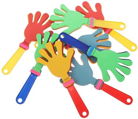 Mikinona 8 Aplaudidores de Plástico Pequeños sin Cara Sonriente Coloridos para Fiestas Infantiles Generador de Ruido de Ánimo y Accesorios de Animación Set de 8 Piezas para Cumpleaños y