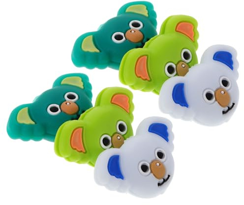 BIUDECO Smorzatori di Vibrazioni per Racchetta da Tennis 6 Pezzi in Silicone a Forma di Koala, Accessori Sportivi Antirumore per Giovani Giocatori, Protezione Braccio e Regalo di