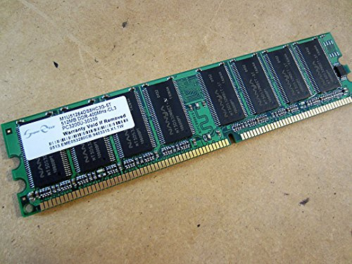 Kingston DDR 512 MB PC400 NON-ECC arbetsminne (VALUERAM 64MX8, 8 Chip CL3 (3-3-3) standard icke-ECC 400 MHz 184-pin unbuffered DIMM)