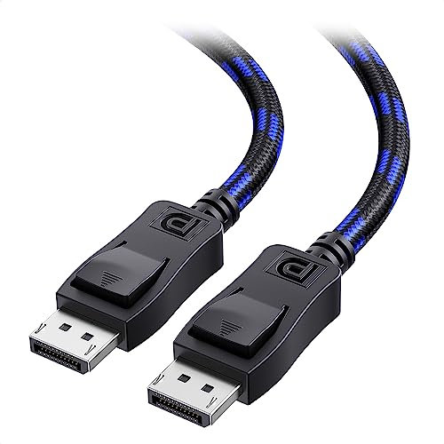 Cable Matters [VESA Certified] 1.8 m Braided DisplayPort Cable 1.4, Support 8K 60Hz, 4K 240Hz (DisplayPort 1.4 Cable) with FreeSync, G-SYNC and HDR for Gaming Monitor, PC, RTX 3080/3090, RX 6800/6900