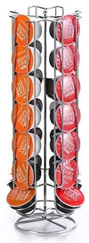 COBB INDUSTRIES® - Bastet CH0029 - Porte Capsules Distributeur Présentoir pour 28 capsules Dolce Gusto Acier chromé