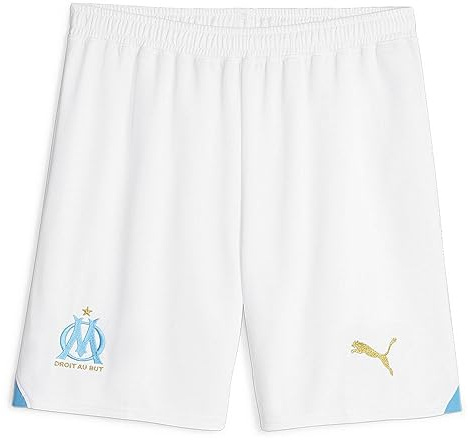 Olympique de Marseille 771355-01 Shorts Replica Shorts Unisex White Tamaño M