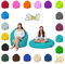 MB MILLINDABAG 2 in 1 Sitzsack für Kinder Jugendliche und Erwachsene Beanbag Sessel Kissen Indoor & Outdoor Gaminggeignet & bereits gefüllt Sitzkissen Bodenkissen (Türkis, Durchmesser: 135 cm)