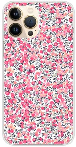 1001coques Coque de Téléphone Compatible pour Apple iPhone 13 Pro Max, Design Liberty Wiltshire Rose, Imprimée en France, Étui Souple en Silicone, Housse de Protection.