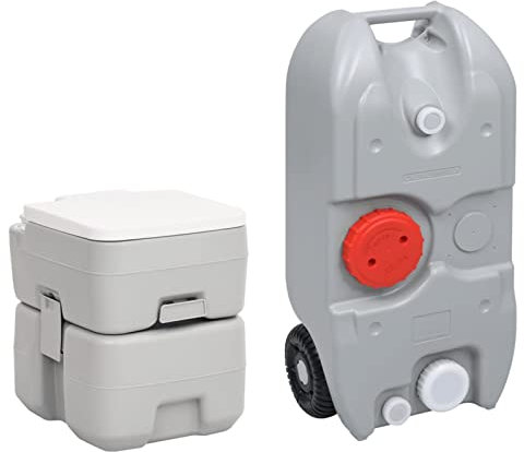 Tidyard Tragbare Campingtoilette mit Wasserbehälter, Outdoor Campingtoilette, Mobil-WC, Mobile Chemietoilette, Campingklo, WC Toilettensitz